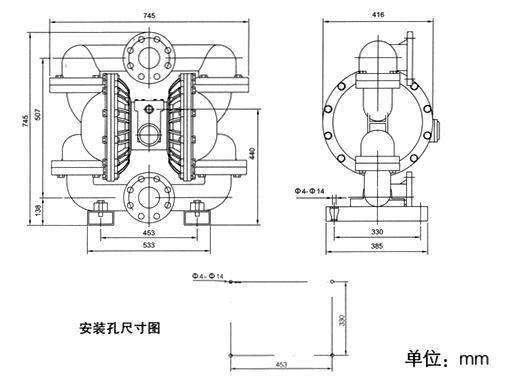 气动隔膜泵粉末输送专用泵工作原理